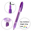 New retractable chisel tip highlighter,mini retractable highlighter pen